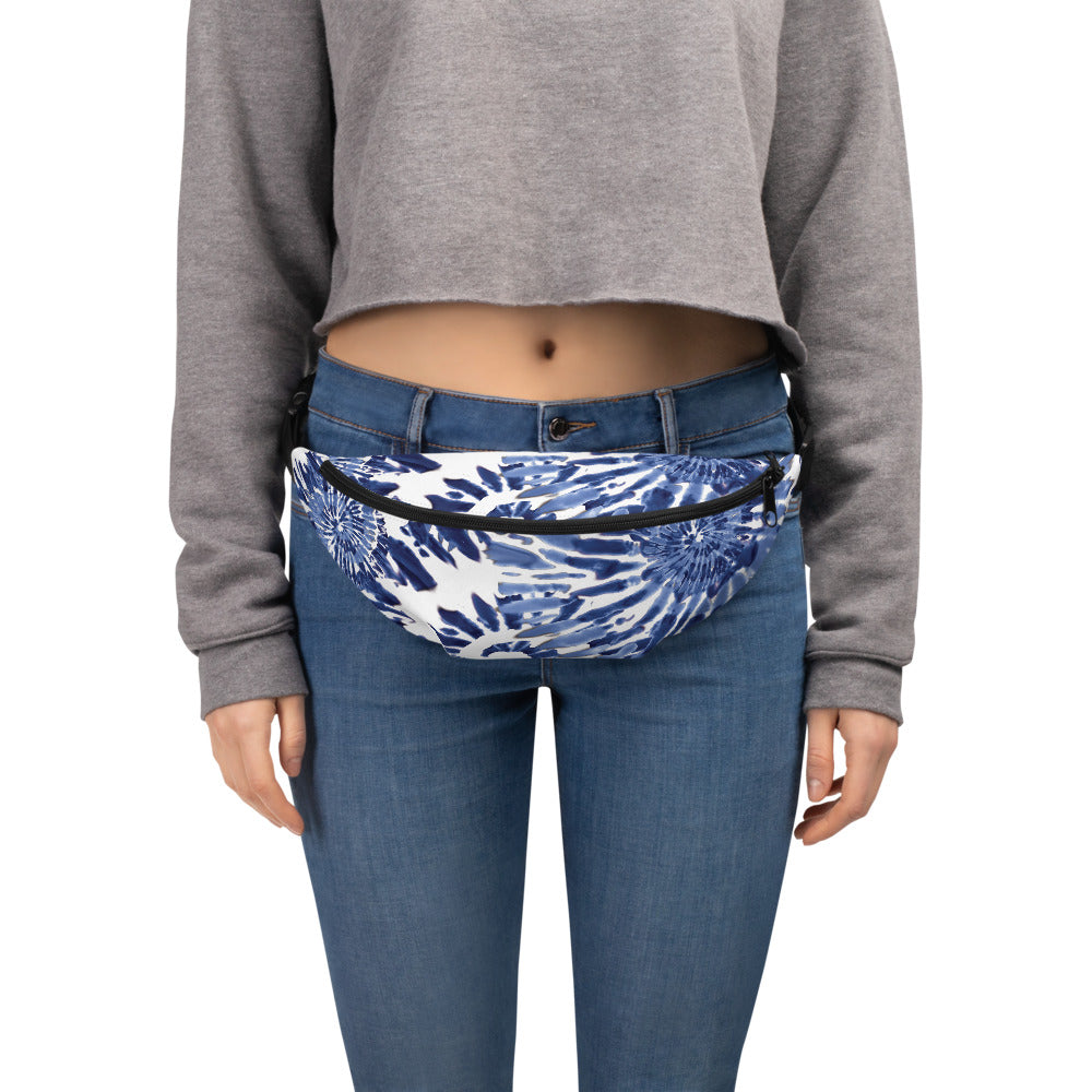Blue Tie Dye Fanny Pack