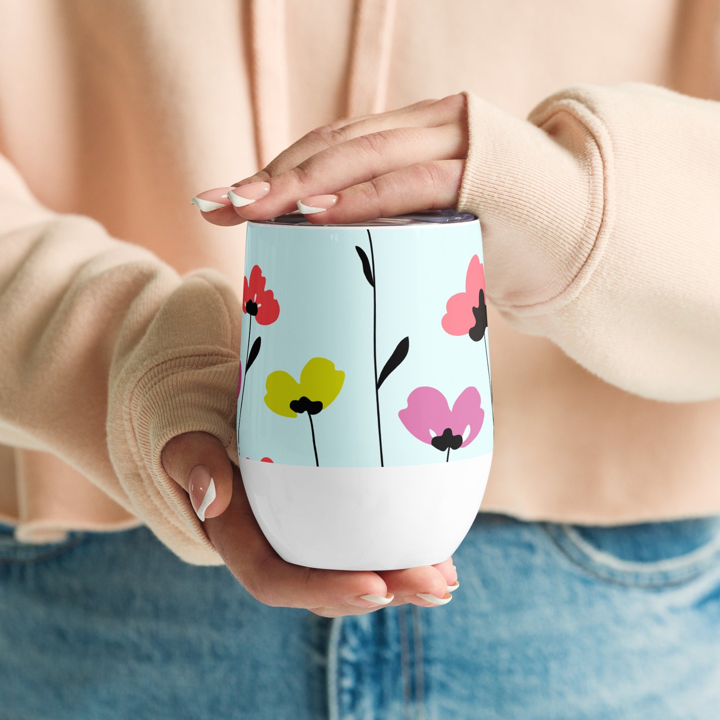 Floral Wine tumbler